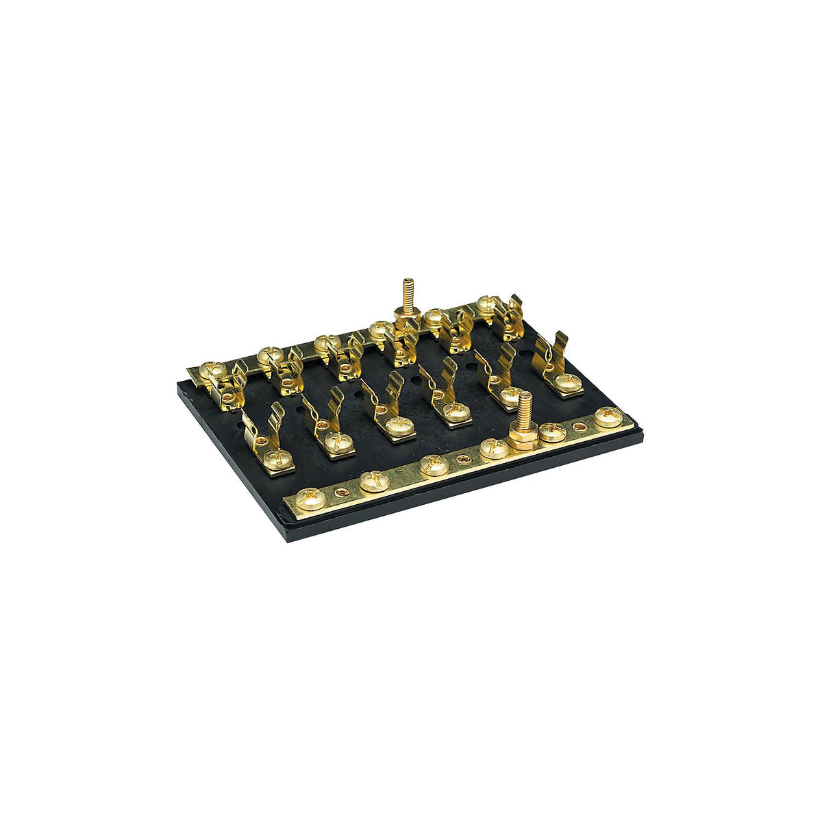 6-Gang Fuse & Terminal Block, Brass Clips & Contacts