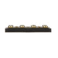 Terminal Block, 4-Gang, Plastic Base w/ Brass Hardware