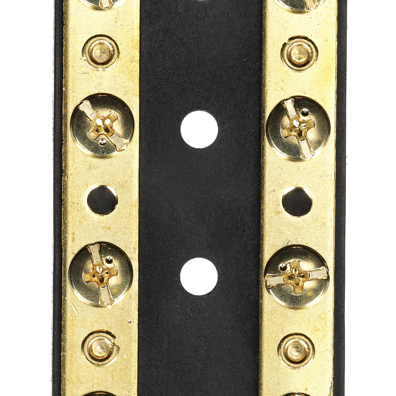 Terminal Block, 4-Gang, Plastic Base w/ Brass Hardware
