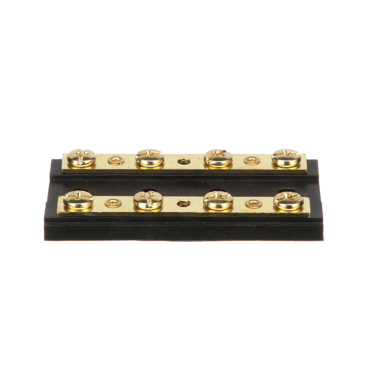 Terminal Block, 4-Gang, Plastic Base w/ Brass Hardware