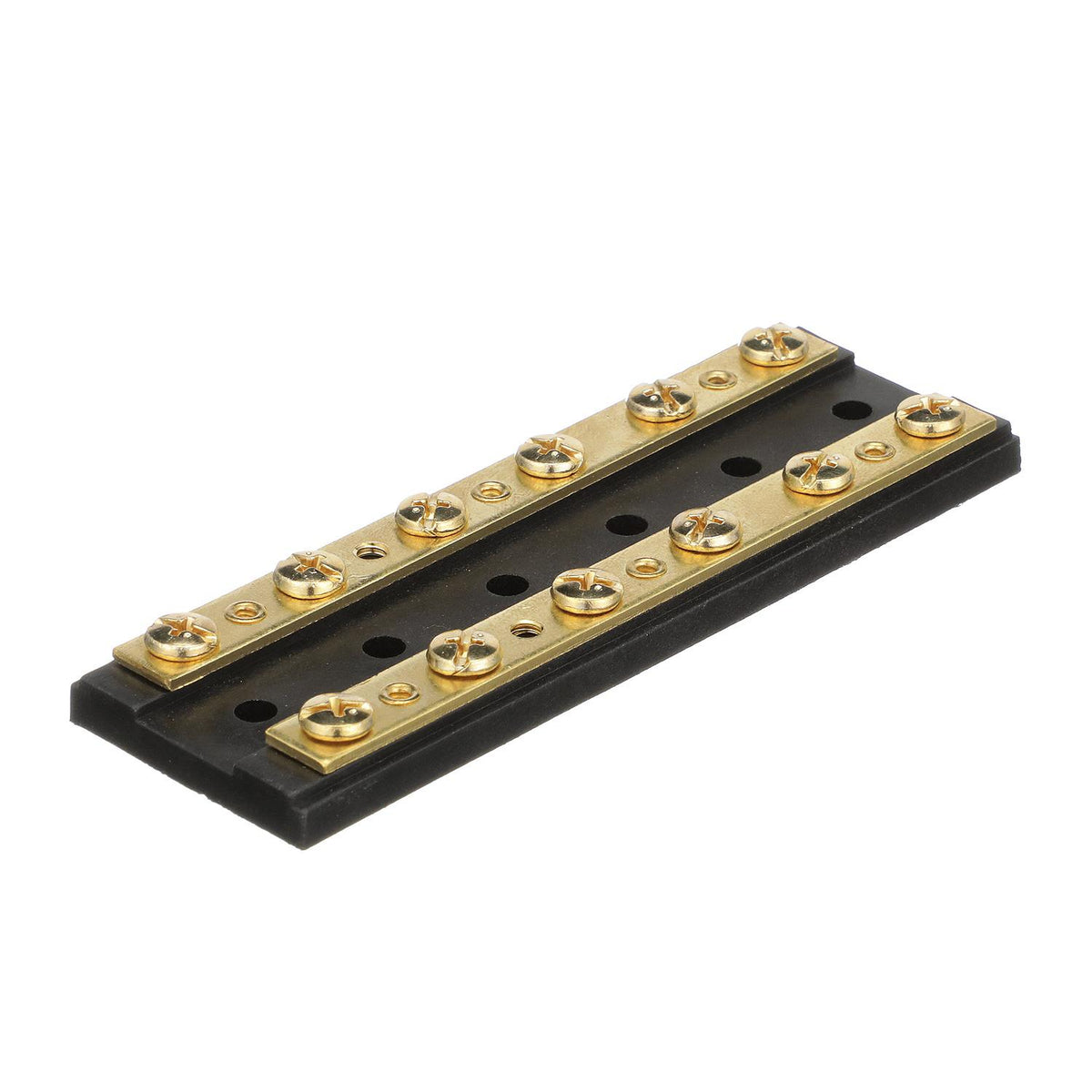 Terminal Block, 6-Gang, Brass Clips & Contacts
