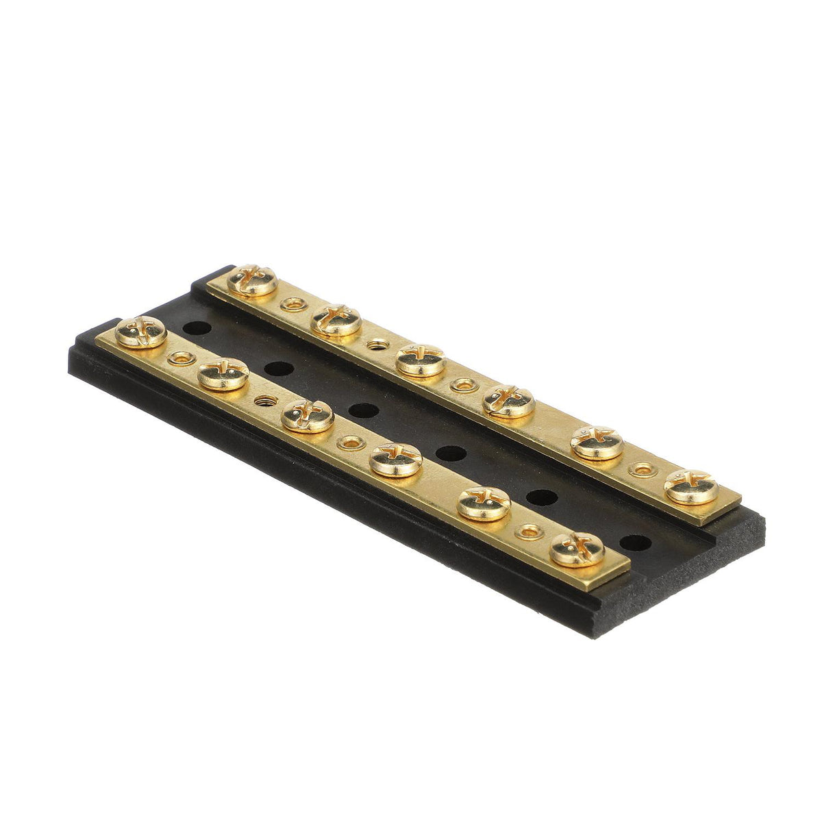 Terminal Block, 6-Gang, Brass Clips & Contacts