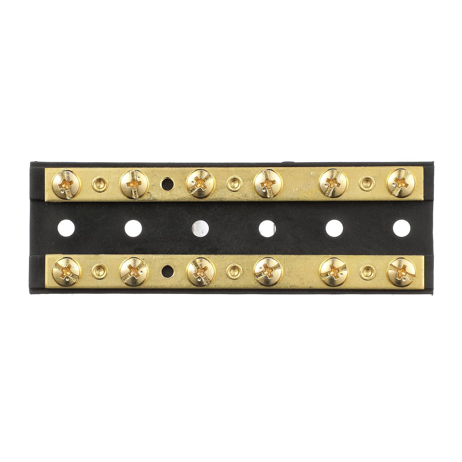 Terminal Block, 6-Gang, Brass Clips & Contacts