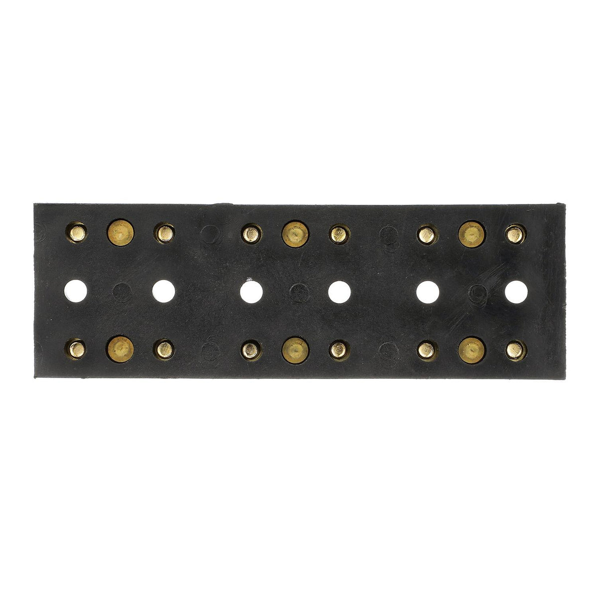 Terminal Block, 6-Gang, Brass Clips & Contacts