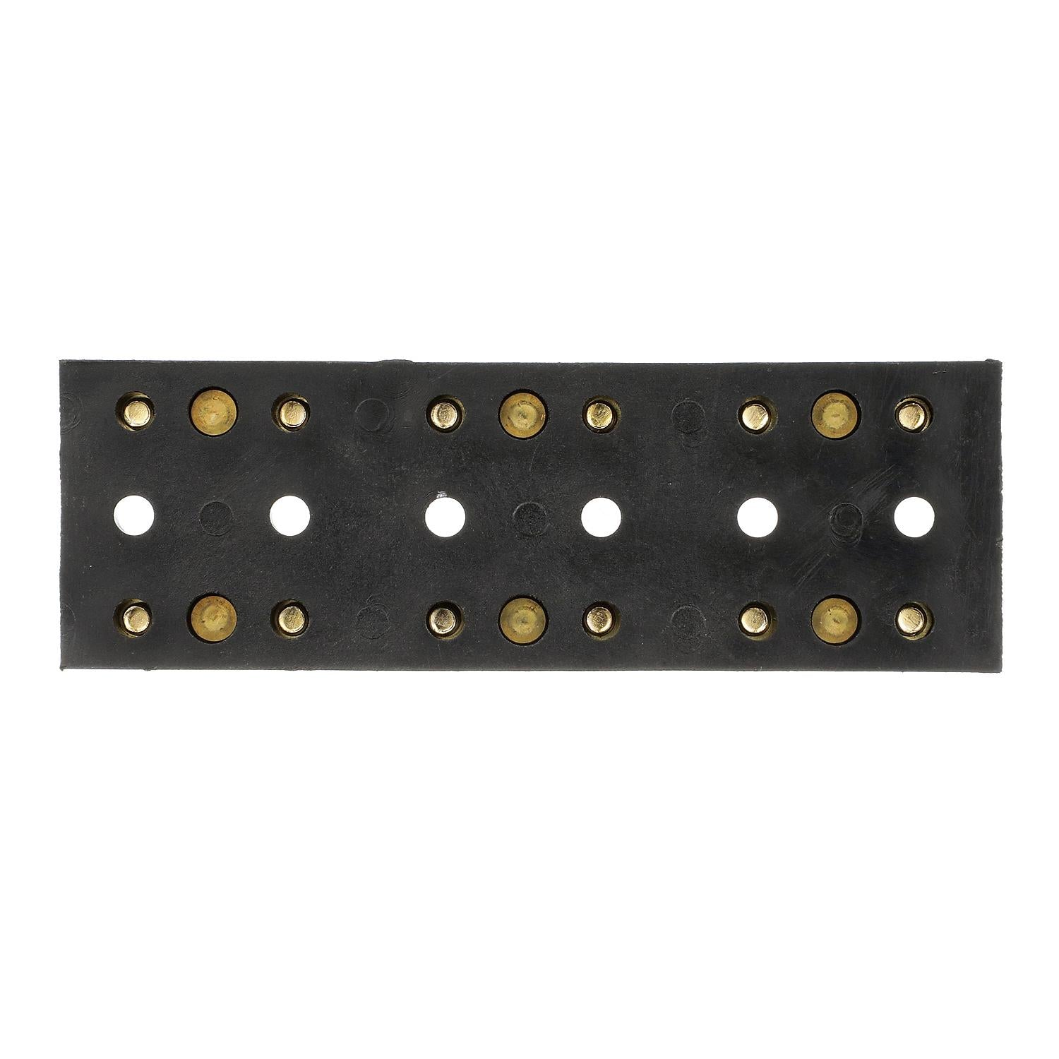 Terminal Block, 6-Gang, Brass Clips & Contacts