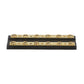 Terminal Block, 6-Gang, Brass Clips & Contacts