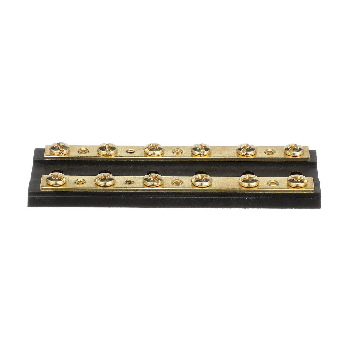 Terminal Block, 6-Gang, Brass Clips & Contacts