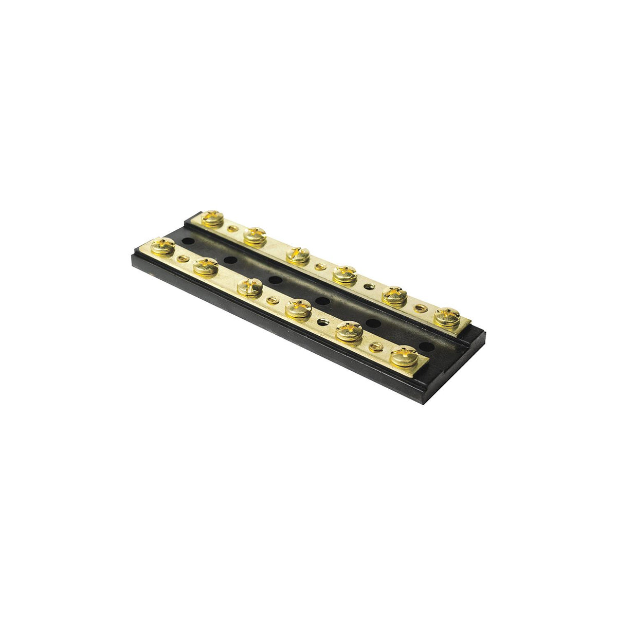 Terminal Block, 6-Gang, Brass Clips & Contacts