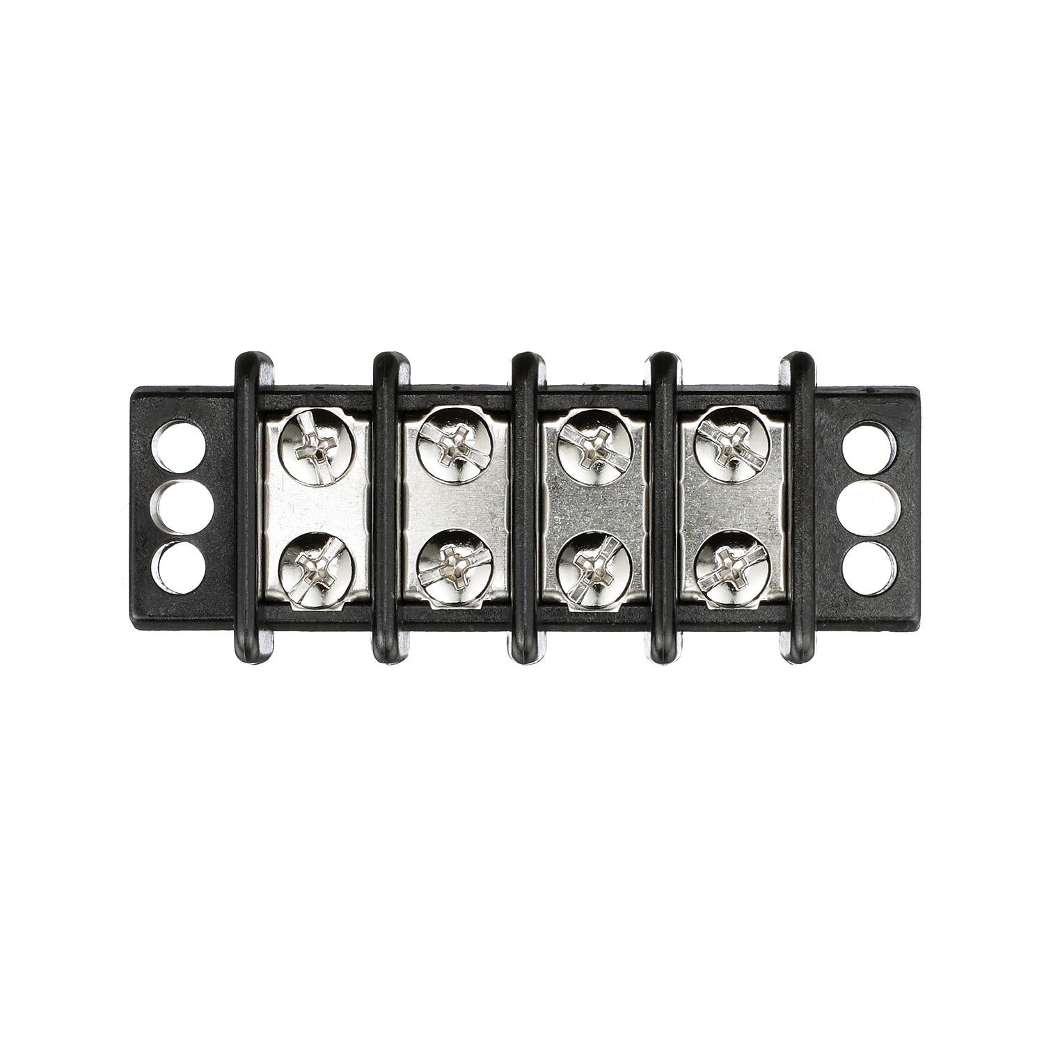 Terminal Block, 4-Gang, Brass Clips & Contacts