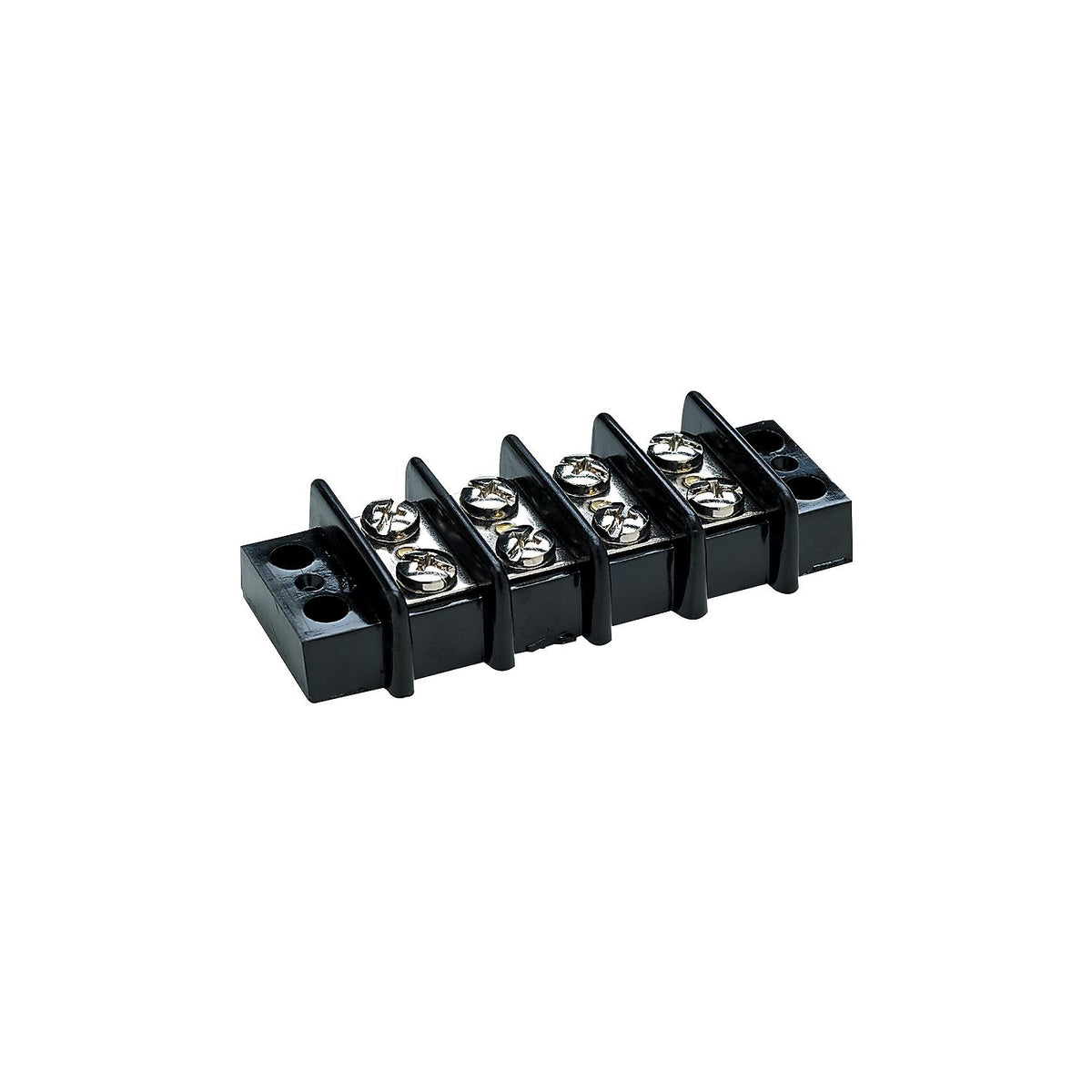 Terminal Block, 4-Gang, Brass Clips & Contacts