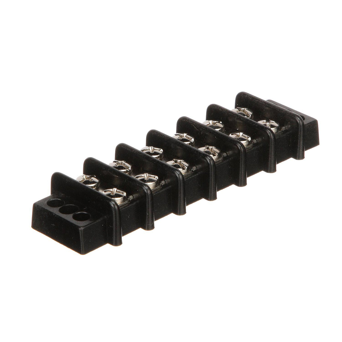 Terminal Block, 6-Gang, Nickel Plated Brass Terminals