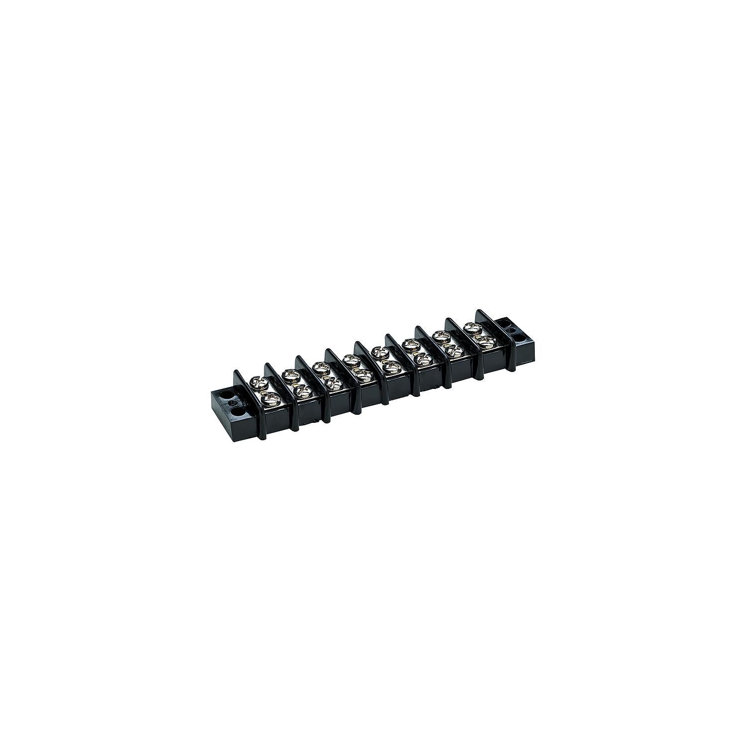 Terminal Block, 8-Gang, Brass Clips & Contacts