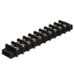 Terminal Block, 10-Gang, Nickel Plated Brass Terminals