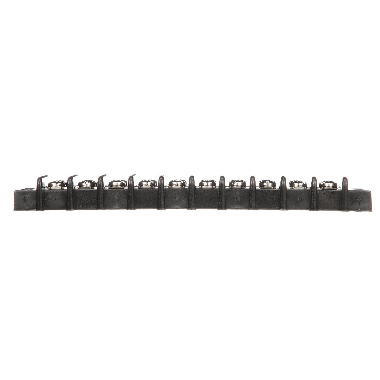 Terminal Block, 10-Gang, Nickel Plated Brass Terminals