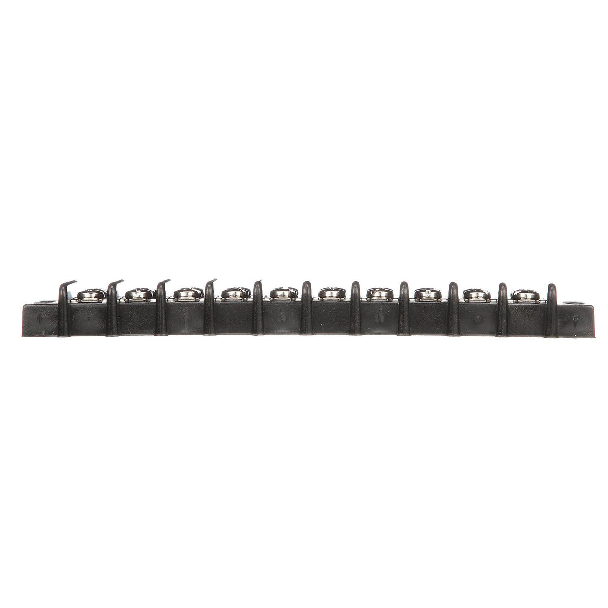 Terminal Block, 10-Gang, Nickel Plated Brass Terminals