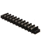 Terminal Block, 10-Gang, Nickel Plated Brass Terminals