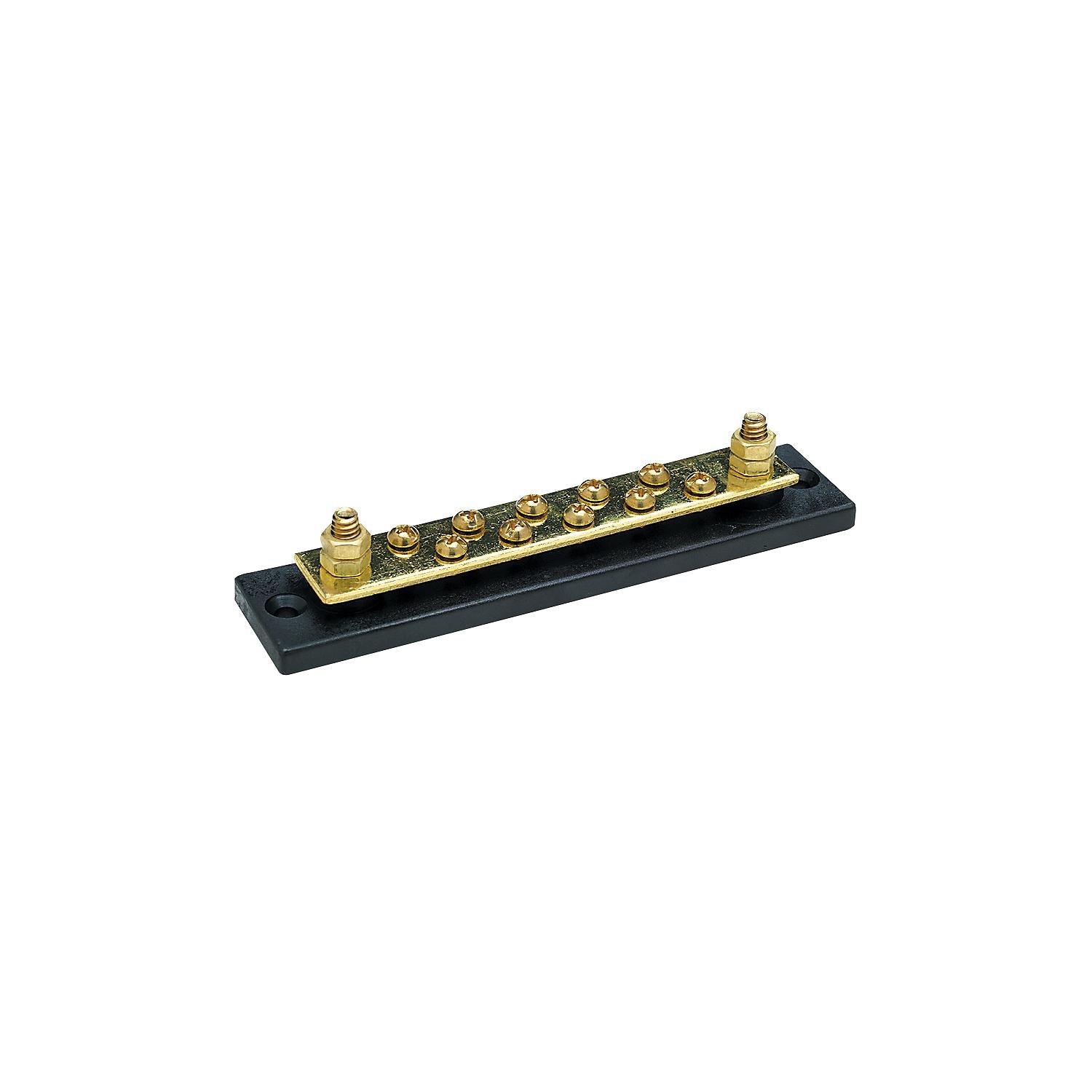 Terminal Block, 10-Gang, Brass Clips & Contacts