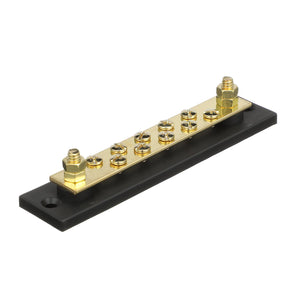 Terminal Block, 10-Gang, Brass Clips & Contacts