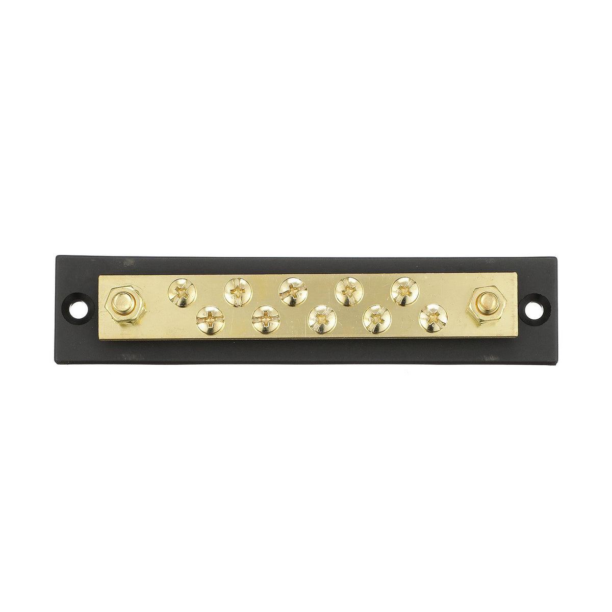 Terminal Block, 10-Gang, Brass Clips & Contacts