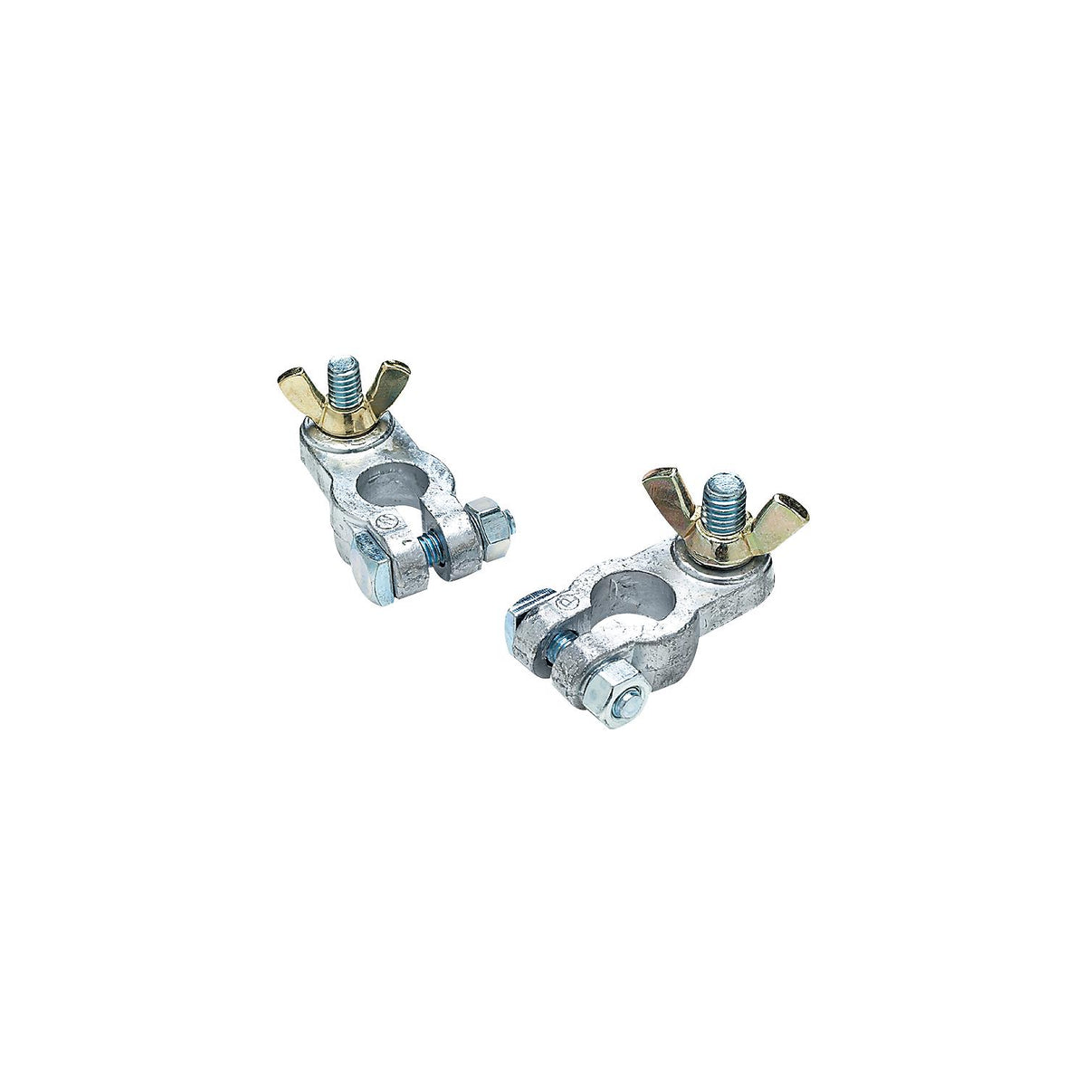Boat Battery Terminal Set w/ Wing Nuts, Incl. Positive & Negative Terminals, 2/PK