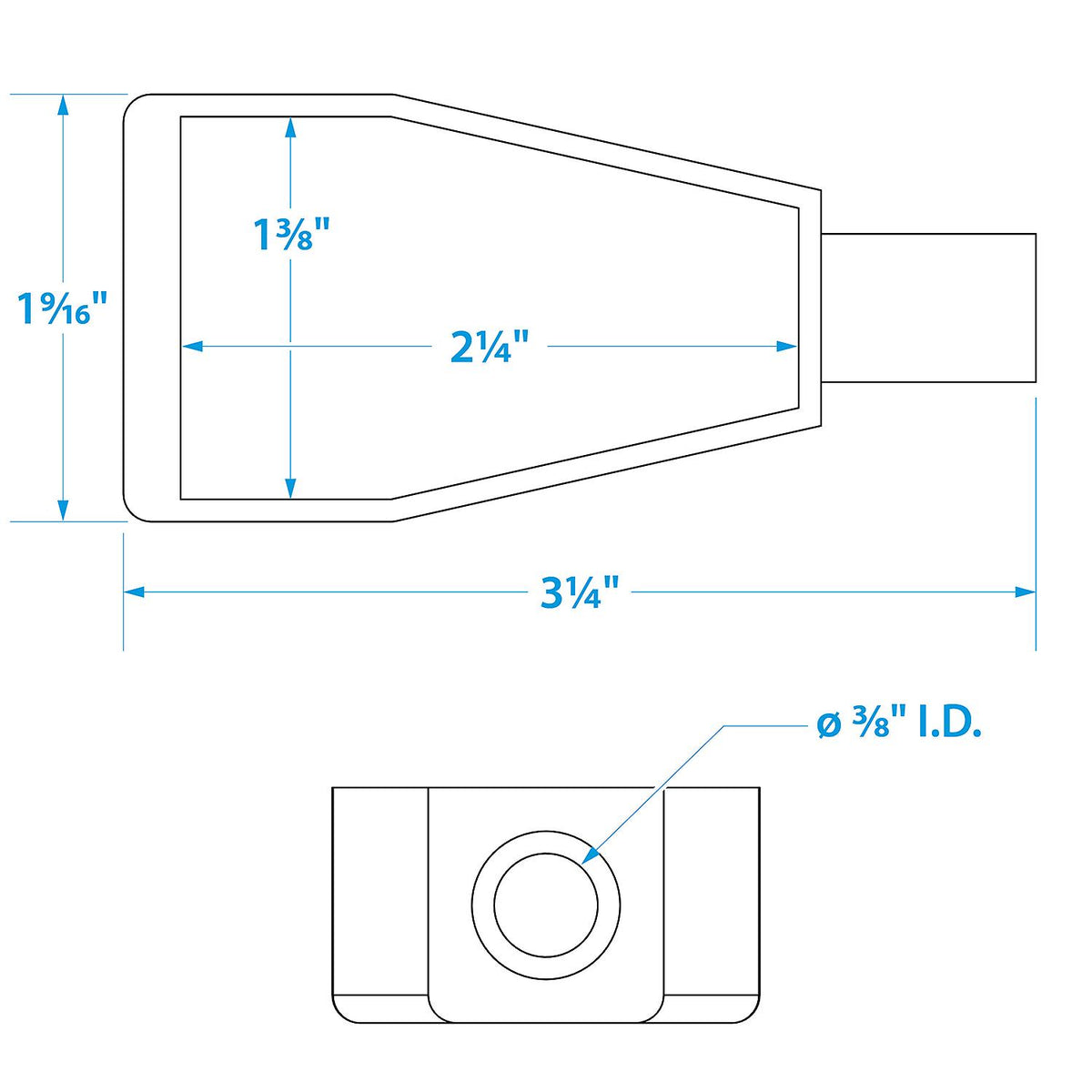 Battery Terminal Covers, Fits 4 & 6 Gauge Cable & Terminals w/o Wing Nut, 2/PK