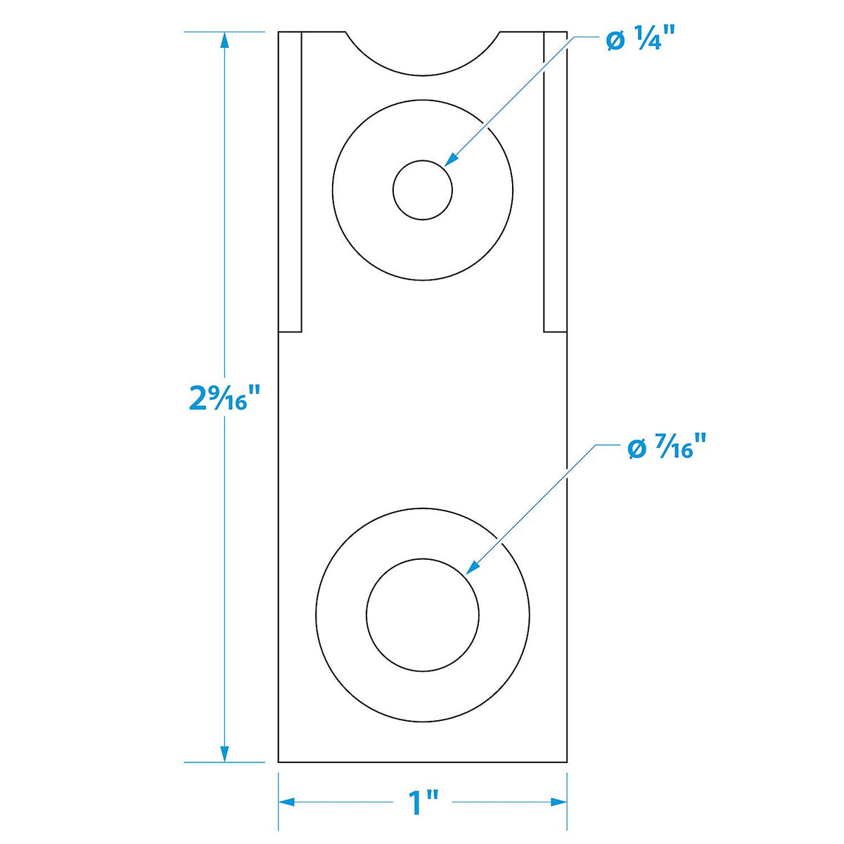 Circuit Breaker Bracket, Fits 20, 30, 40, or 50 Amp Dual Stud Manual Reset Breaker