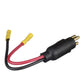 Trolling Motor Plug, Straight, Male, Motor Side, 6 in. Lead Wires