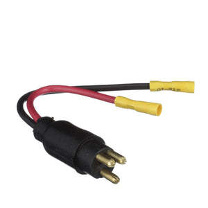 Trolling Motor Plug, Straight, Male, Motor Side, 6 in. Lead Wires