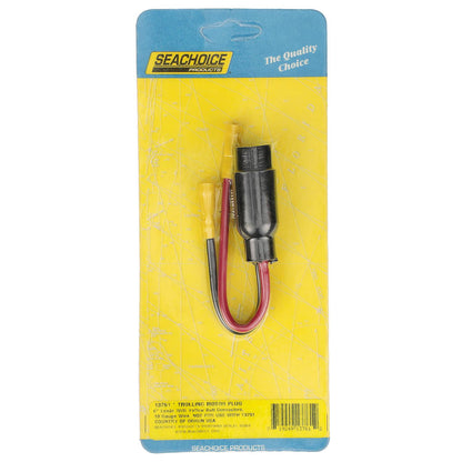 Trolling Motor Plug, Straight Female, Motor Side, 6 in. Lead Wires