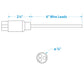 Trolling Motor Plug, Straight Female, Motor Side, 6 in. Lead Wires