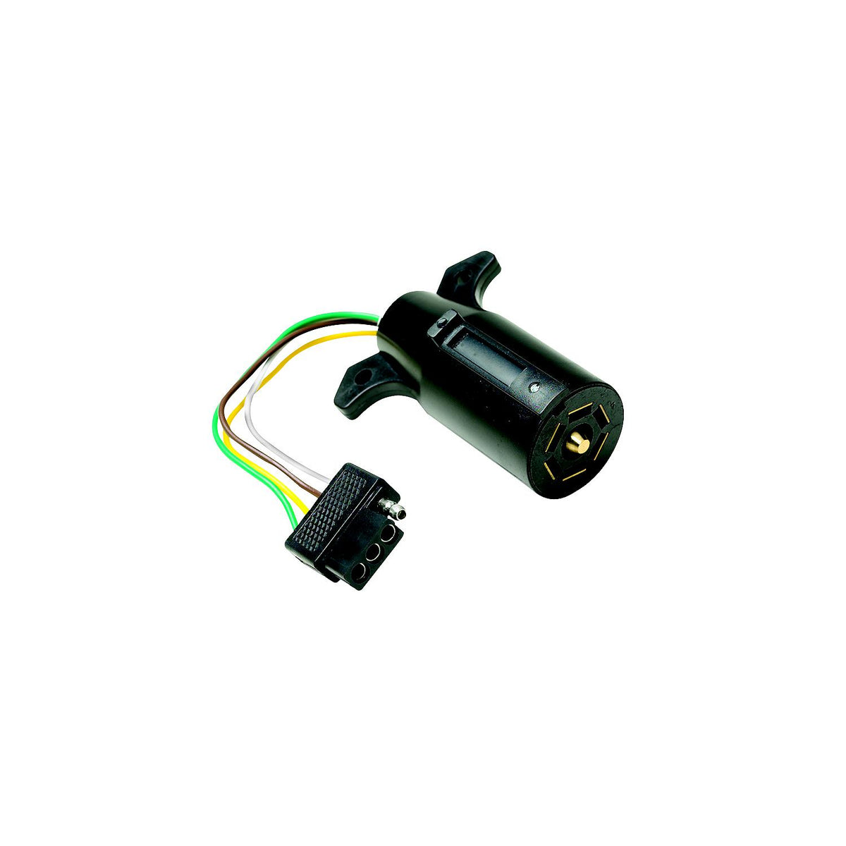 7-Way Round to 4-Way Flat Cable Adapter w/ 18 in Cable