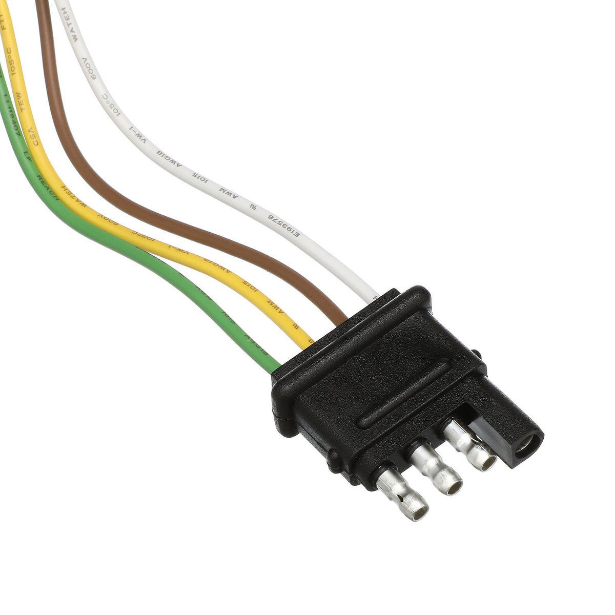 Trailer Wire Harness Extension, 4 Pole, Flat, 48 In.