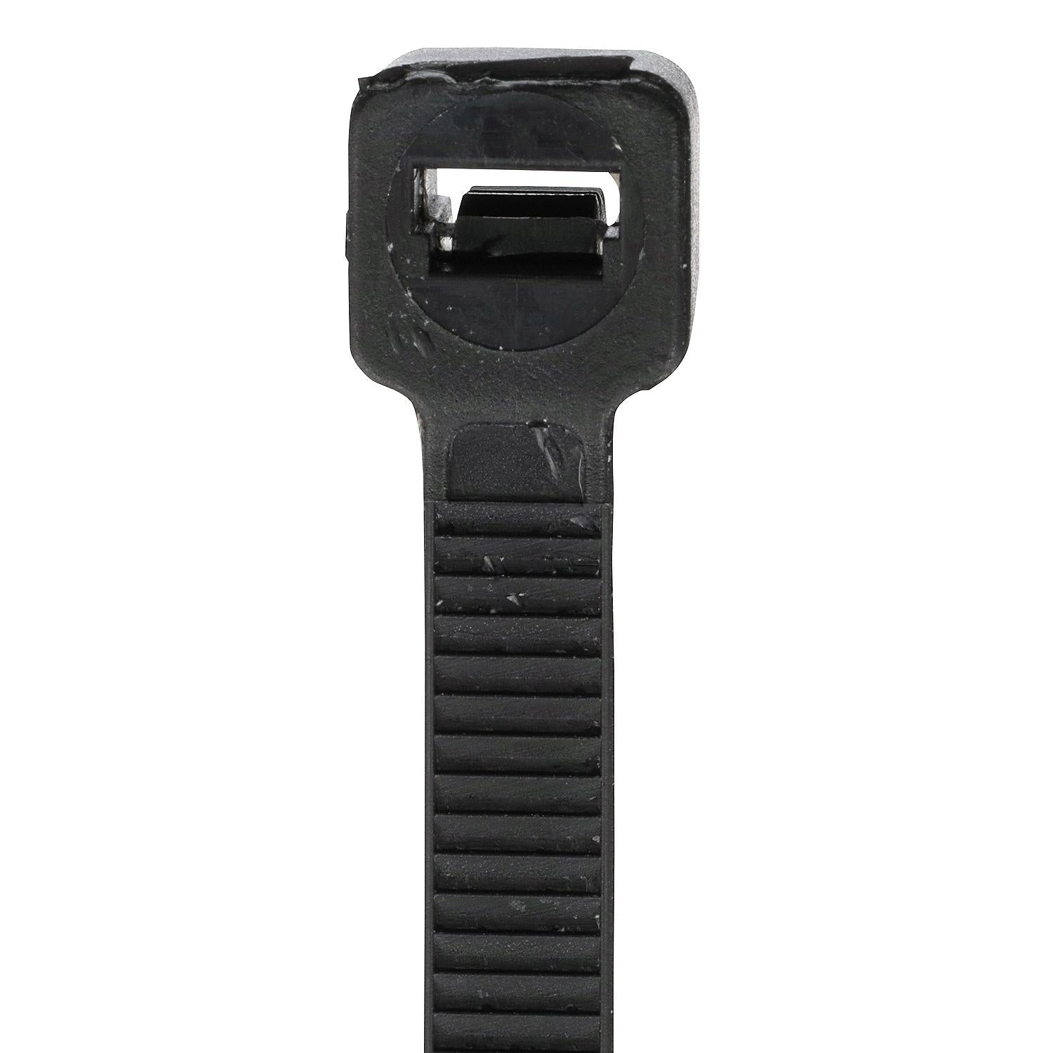 Cable Ties, 11in Long, 50 lbs Max Load, Black, Pack of 500, 500/PK