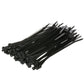 Cable Ties, 8in Long, 50 lbs Max Load, Black, Pack of 1,000, 1000/PK