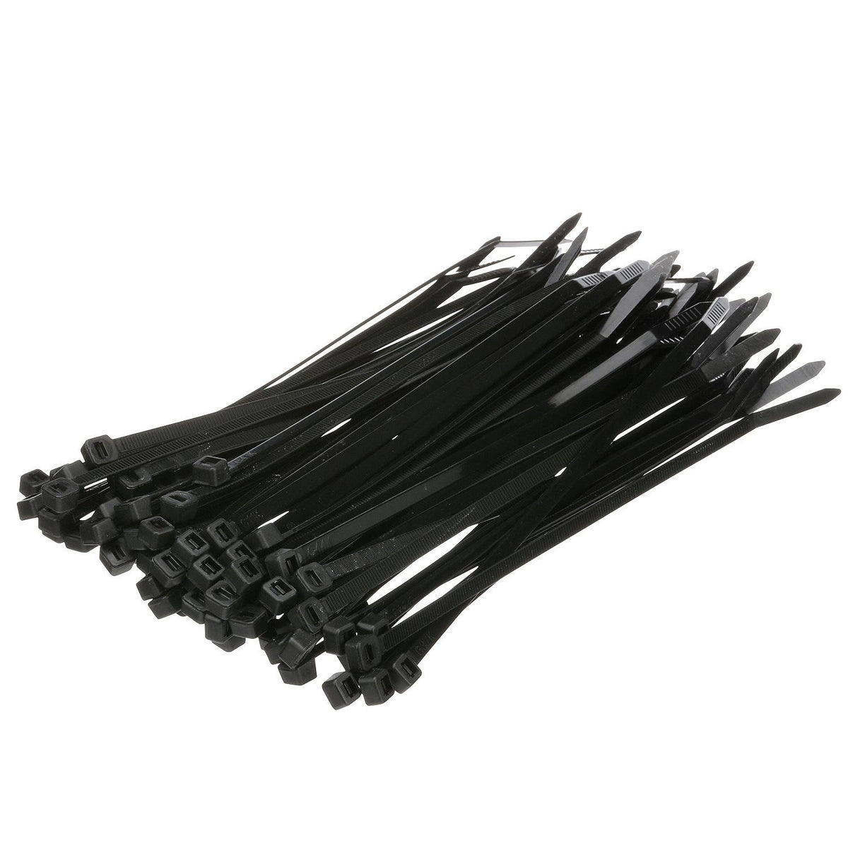 Cable Ties, 8in Long, 50 lbs Max Load, Black, Pack of 1,000, 1000/PK
