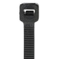 Cable Ties, 11in Long, 50 lbs Max Load, Black, Pack of 100, 100/PK
