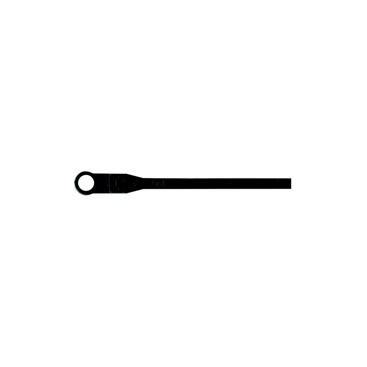 8in Nylon Mounting Cable Tie, 25 Pcs. Black, 25/PK
