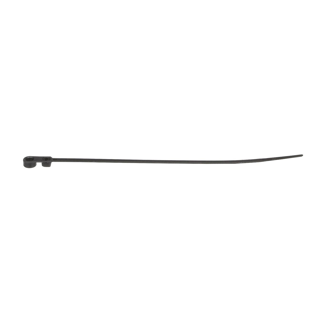 Cable Ties, 8in Long, Mounting Design, 50 lbs Max Load, Black, 100/PK