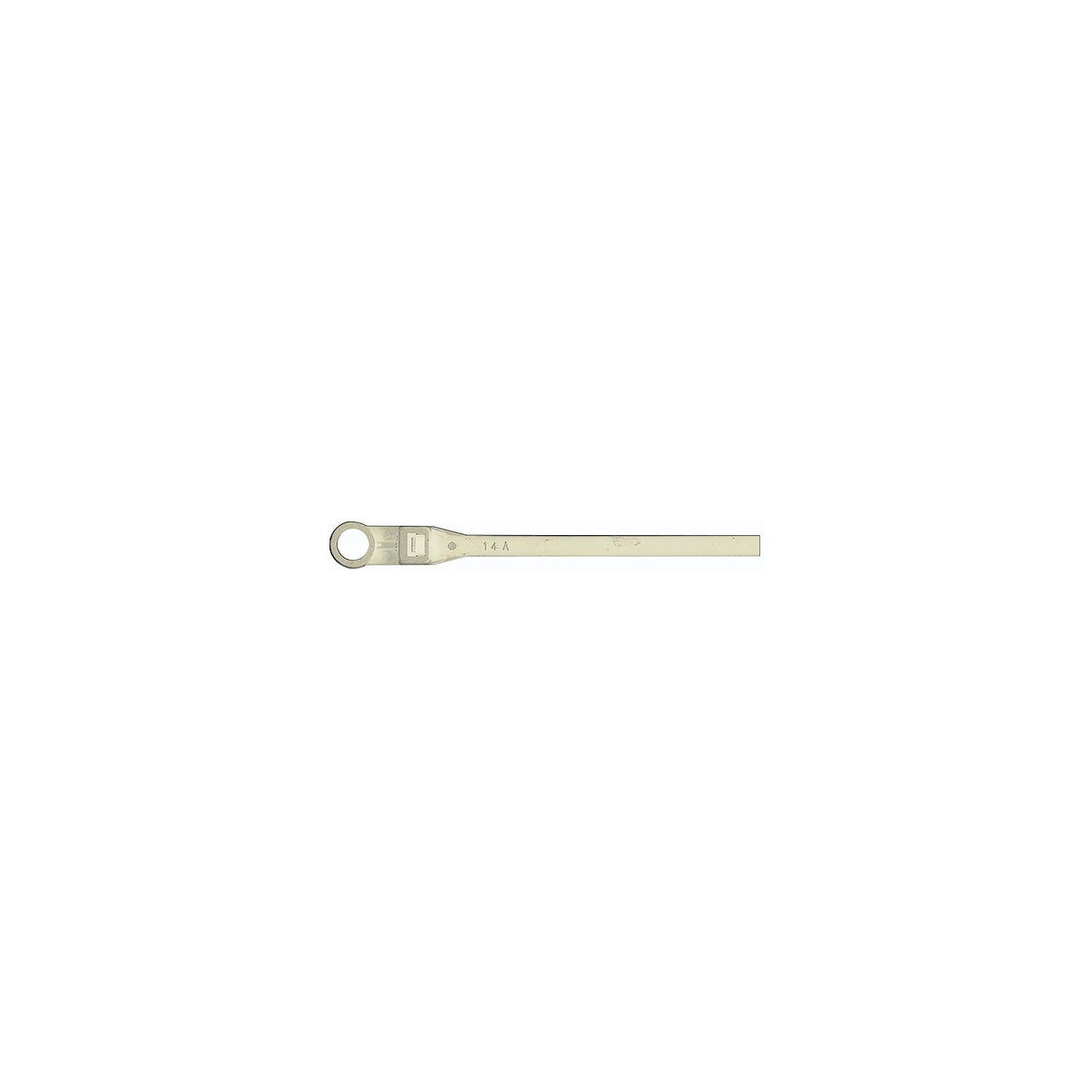 8in Nylon Mounting Cable Tie, 25 Pcs. Natural, 25/PK