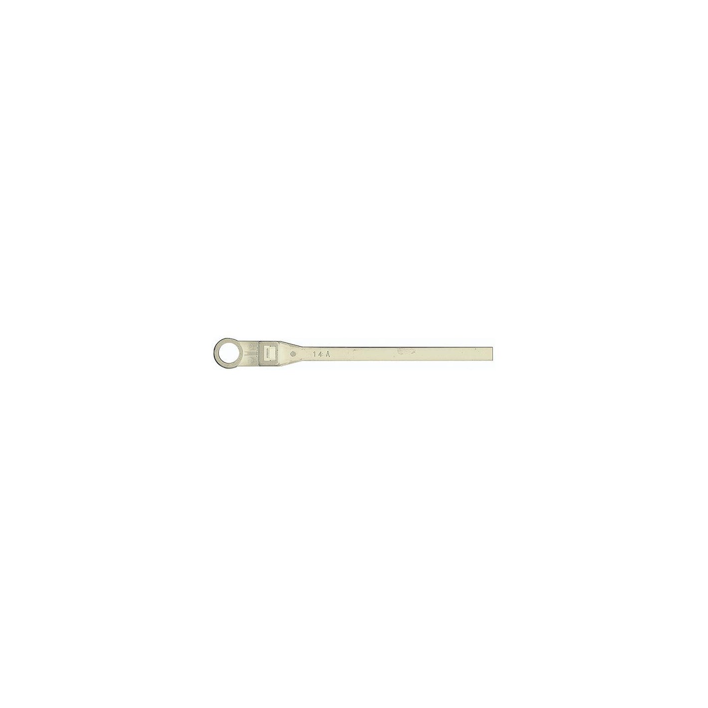 8in Nylon Mounting Cable Tie, 25 Pcs. Natural, 25/PK