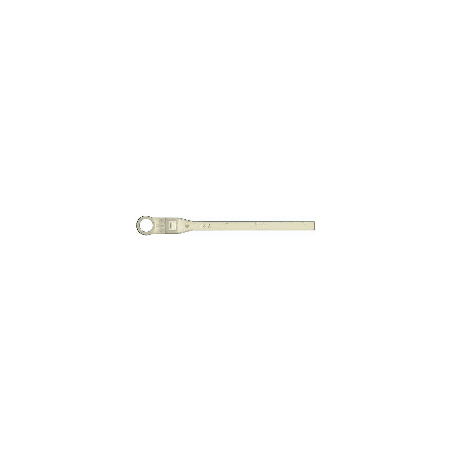 8in Nylon Mounting Cable Tie, 25 Pcs. Natural, 25/PK