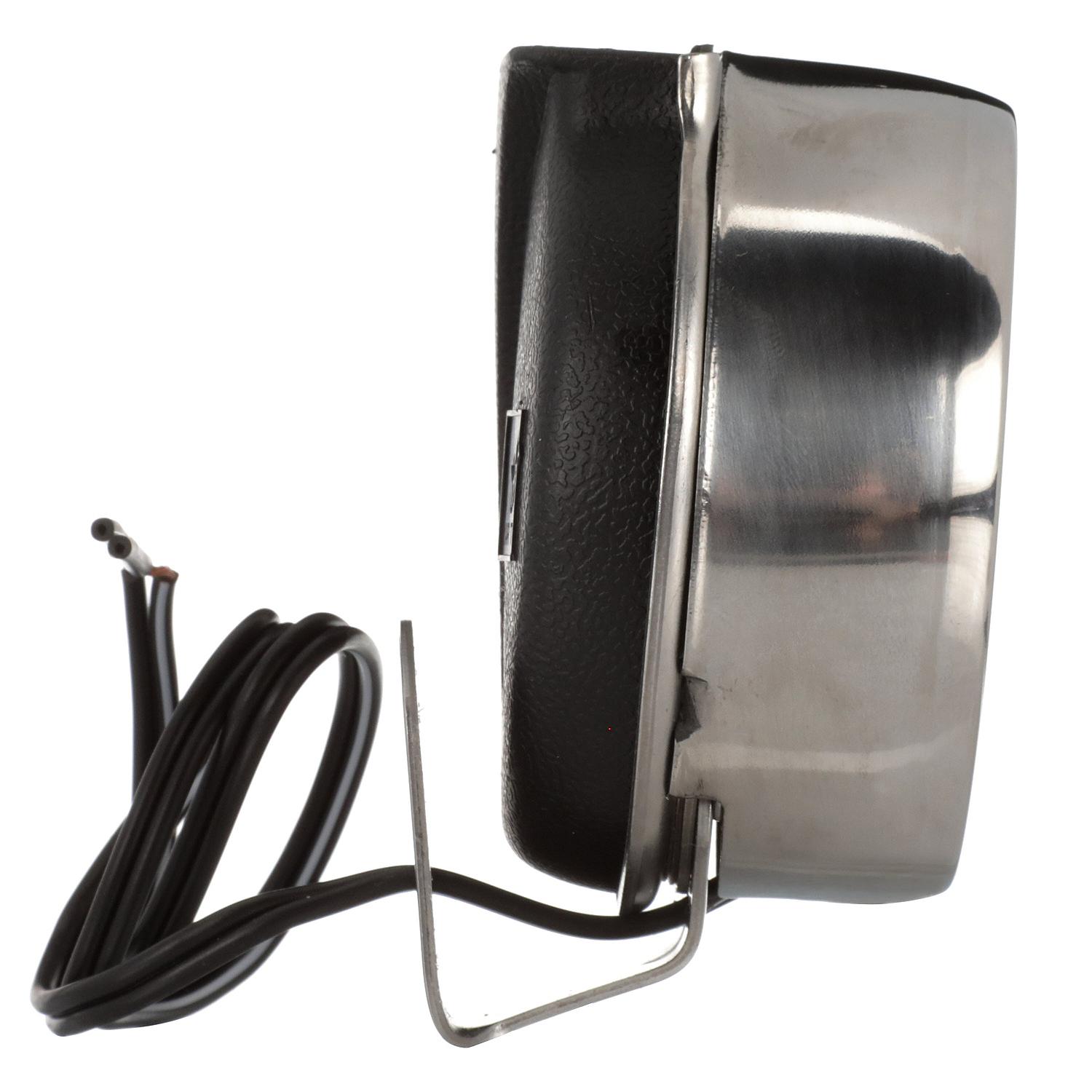 Compact Electric Horn w/ Stainless Steel Cover, Single, 12V, 8 Amp