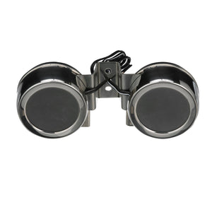 Compact Twin Electric Horns w/ Stainless Steel Covers, 12V, 8 Amp