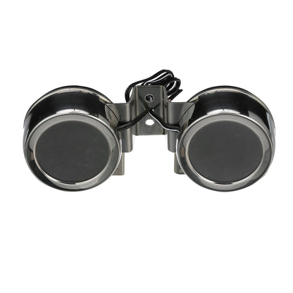 Compact Twin Electric Horns w/ Stainless Steel Covers, 12V, 8 Amp