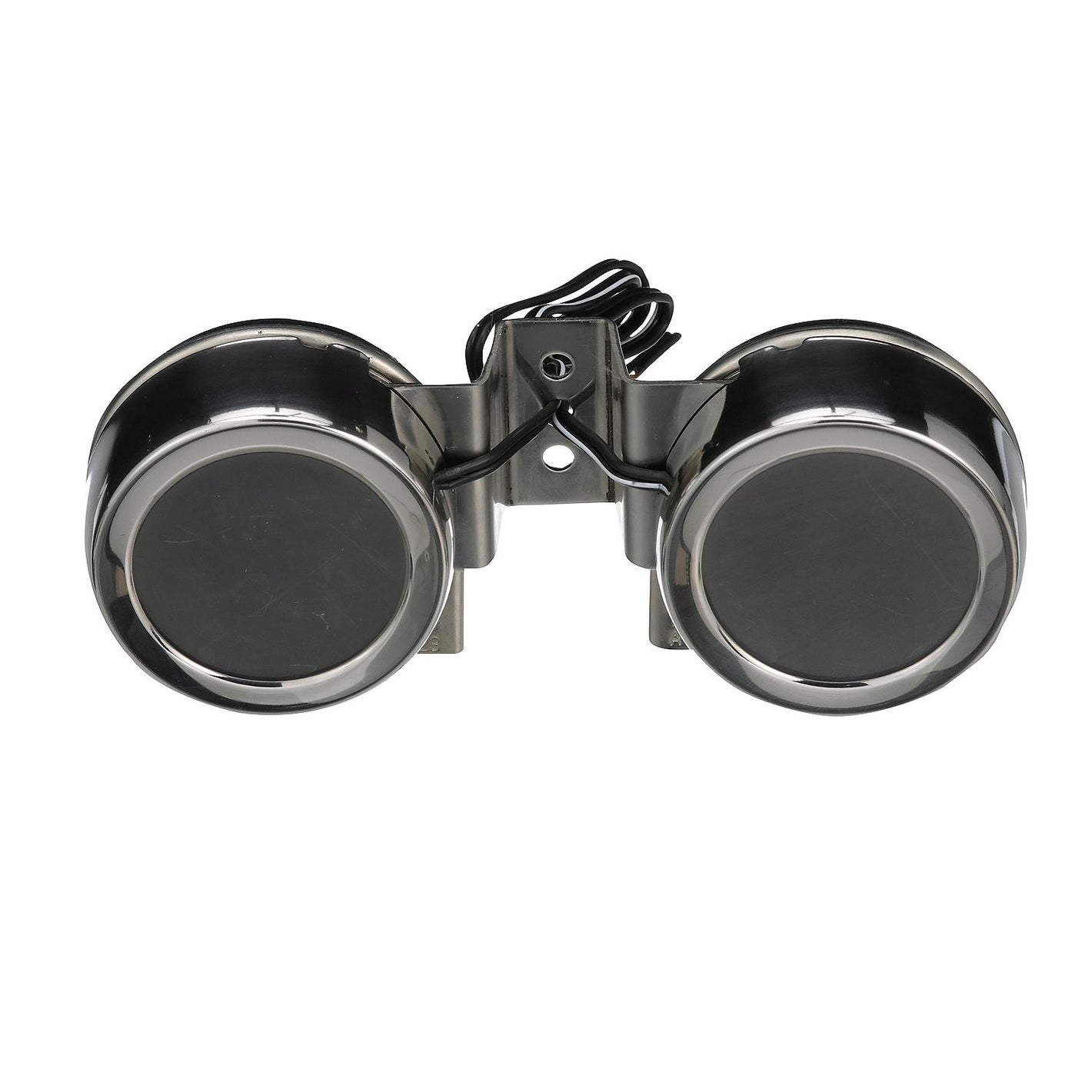 Compact Twin Electric Horns w/ Stainless Steel Covers, 12V, 8 Amp