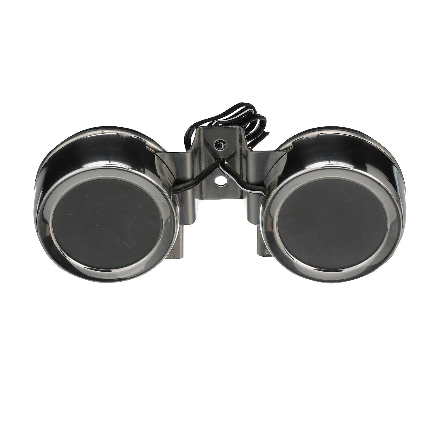 Compact Twin Electric Horns w/ Stainless Steel Covers, 12V, 8 Amp