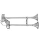 Dual Trumpet Electric Horn, Stainless Steel, 24V, 18-1/2in x 8in x 5in