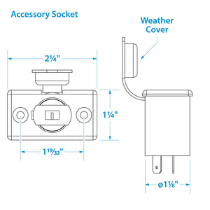 Accessory Plug & Socket, 12V Spotlight