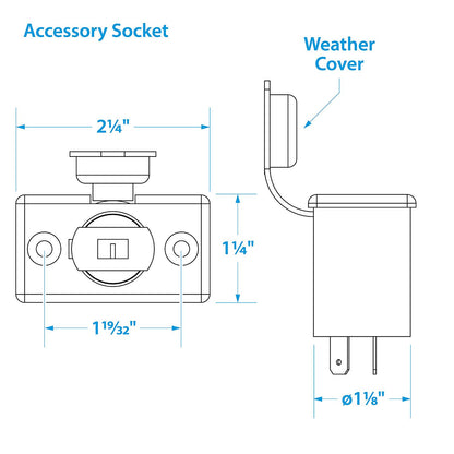 Accessory Plug & Socket, 12V Spotlight