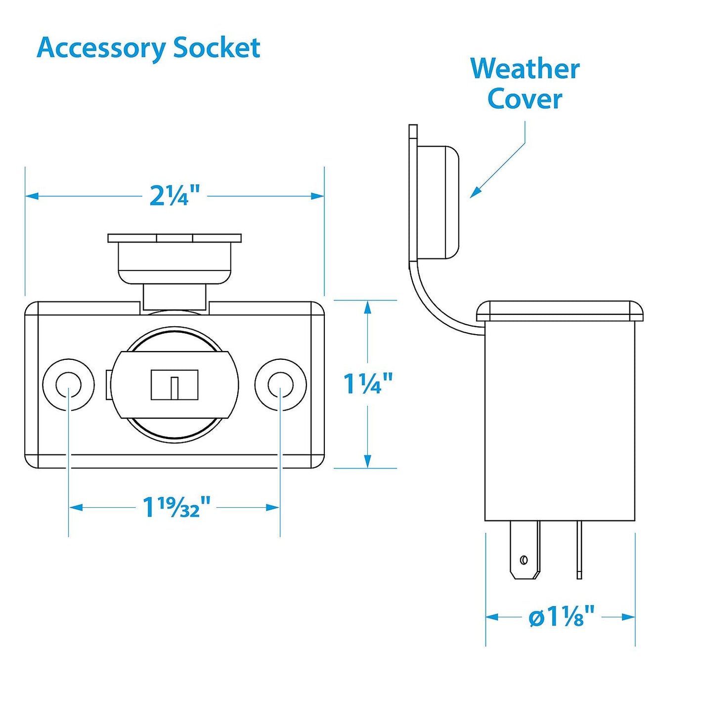 Accessory Plug & Socket, 12V Spotlight
